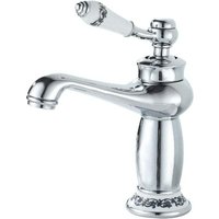 Waschtischarmatur, Einhebel-Mischbatterie aus Chrom, für Waschbecken, verstellbare Warm- und Kaltwasserarmatur von VUSZR