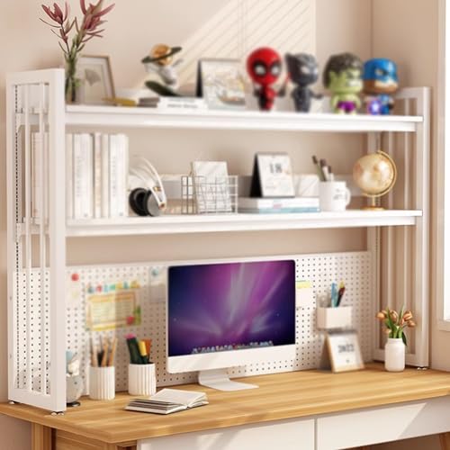 Schreibtischregal für die Oberseite des Schreibtisches für Erwachsene und Studenten, Schreibtisch-Organizer, Regalregal, verstellbar, 2 Etagen, Arbeitsplatten-Bücherregal, Desktop-Bücherregal – kost von VUVCPOPB