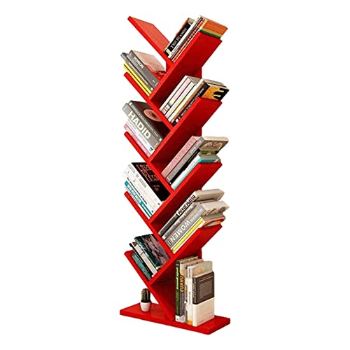 VUVCPOPB Bücherregal, Baum-Bücherregal, mehrschichtiges Bücherregal, einfaches, modernes, bodenstehendes Bücherregal, offenes Ausstellungsregal, Bücherregale, platzsparend von VUVCPOPB