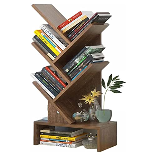 VUVCPOPB Bücherregal, Holzwerkstoffplatten-Bücherregal, einfaches und modernes Bücherregal, 66 x 30 x 19 cm, Rack-Bücherregal, kreative bodenstehende Baum-Bücherregale, platzsparend von VUVCPOPB