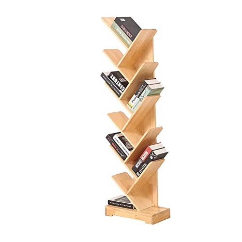 VUVCPOPB Bücherregal, Massivholz-Bücherregal, kreatives sechsschichtiges Baum-Bücherregal, einfache Moderne Bücherregale, Starke Tragfähigkeit, Rack-Bücherregal, platzsparend von VUVCPOPB