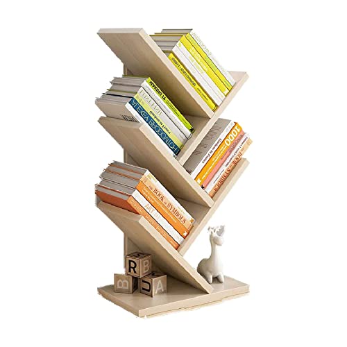 VUVCPOPB Bücherregal, bodenstehend, Bücherregal aus Holz, kreative Baum-Bücherregale, offenes Büro, Arbeitszimmer, Lagerregal, Bücherregal, platzsparend von VUVCPOPB