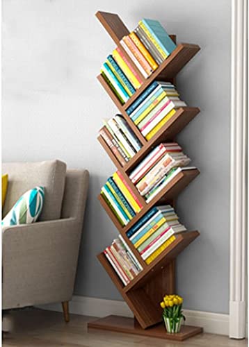 VUVCPOPB Bücherregal, großes Fassungsvermögen, kreatives Baum-Bücherregal, einfaches Bücherregal für Zuhause, Schlafzimmer, Wohnzimmer, T-Rahmen, Bücherregal, platzsparend von VUVCPOPB