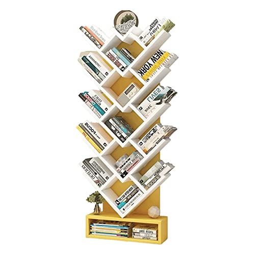 VUVCPOPB Bücherregal Baumförmiges Bücherregal Einzigartige Form Bücherregal Massivholz Spanplatte Bücherregale Vergrößertes Basisregal Bücherregal Platzsparend von VUVCPOPB