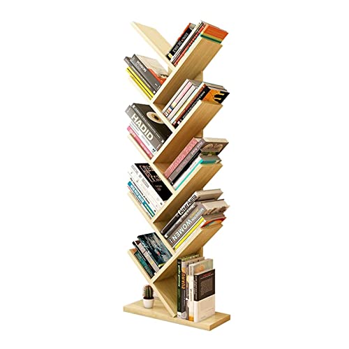 VUVCPOPB Bücherregal mit 9 Ebenen, Baumständer, Bücherregal in Pferdeform, kreatives modernes Wohnzimmer, einfaches Boden-Bücherregal, Brettregal, Bücherregal, platzsparend von VUVCPOPB