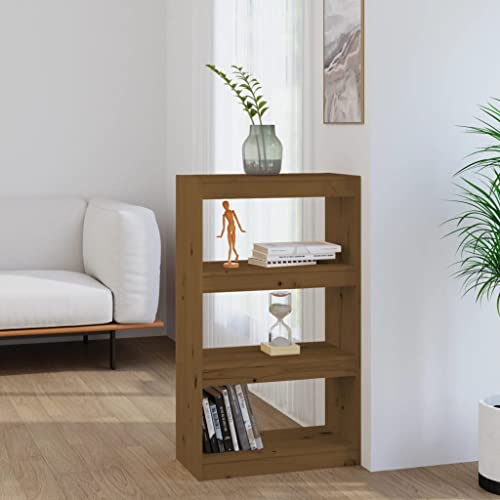VUVCPOPB Nice Regale & Standregale - Bücherschrank/Raumteiler - Honigbraun - 60x30x103,5 cm - Holz Kiefer von VUVCPOPB