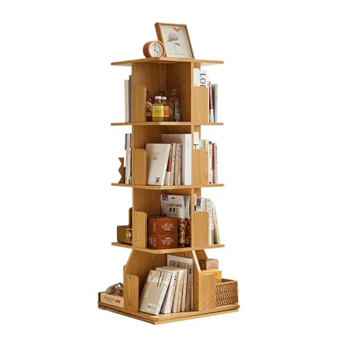 VUVCPOPB Rotierendes Bücherregal Bücherregal aus Holz 360-Grad-Wohnzimmertisch-Lagerregal Lagerschrank Kleines Wohnzimmer Bodenstehendes Lagerregal von VUVCPOPB