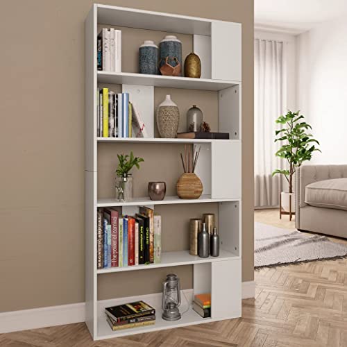 VUVCPOPB & Standregale – Regal – Bücherschrank/Raumteiler, weiß, 80 x 24 x 159 cm, Spanplatte von VUVCPOPB