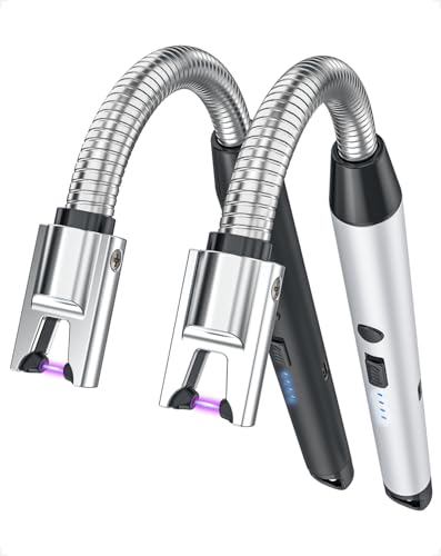 2 Pcs, VVAY Stabfeuerzeug Lichtbogen, Kerzenanzünder USB C Aufladbar von VVAY