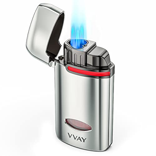 VVAY Feuerzeug Sturmfeuerzeug Gas Nachfüllbar Jetflamme, Männer - Verkauft ohne Gas von VVAY