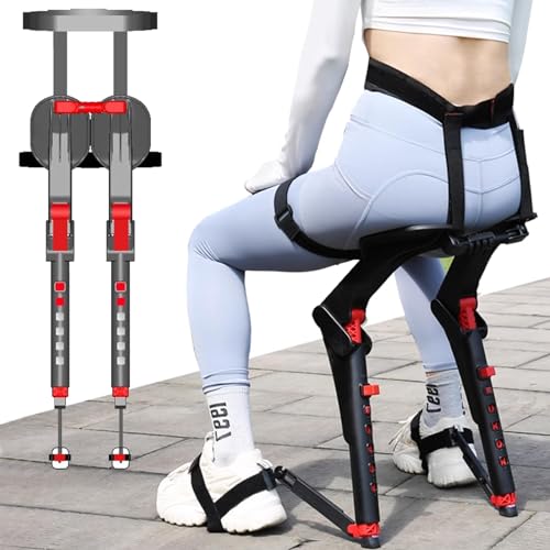 VVDPJLS Tragbare unsichtbare Stuhl Campinghocker, tragbare Stuhl unsichtbare Sitze, Ergonomie Leichtes Sitzstuhlstuhl ohne Stuhl tragbare Bein, tragbarer Klapphocker für Gartenarbeit im Freien und von VVDPJLS
