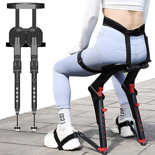 VVDPJLS Tragbare unsichtbare Stuhl tragbare Faltbare tragbare Stuhl unsichtbare Sitze - Outdoor -Angelhocker, Stuhlless Stuhl Wearable Bein Ergonomie Leichter Sitz, 5 Gear Einstellbar für DI Innovate von VVDPJLS