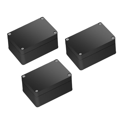 3 Stück Abzweigdose Wasserdicht IP66, 100 × 68 × 50 mm ABS Verteilerdose Außen, Elektrozubehör Gehäuse, Electronic Projekt Box, Abzweigkasten Garten, Elektrische Anschlussbox, Schwarz von VVHFXD