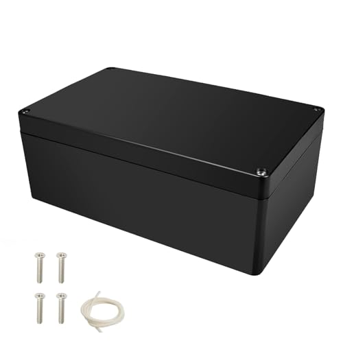 Abzweigdose Wasserdicht IP66, ABS Verteilerdose Außen, Elektrozubehör Gehäuse, Electronic Projekt Box, Abzweigkasten Garten, Elektrische Anschlussbox, Schwarz - 1 Stück 200 × 120 × 75 mm von VVHFXD