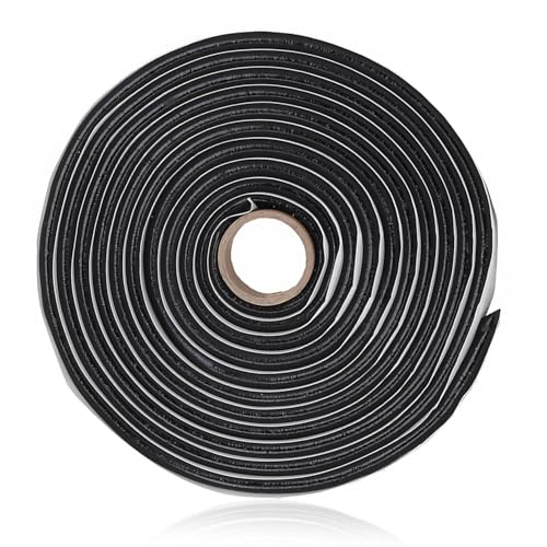 Butylband (9mm × 4m), Butylrundschnur Schwarz, Selbstklebend Butylschnur, Wasserdichtes Reparatur, Karosseriedichtmasse, für die Abdichtung von Auto- und lkw-Scheinwerfern, Windschutzscheibe von VVHFXD