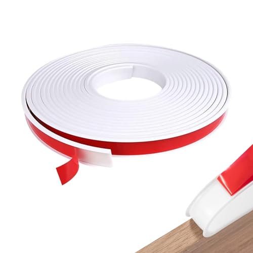 U-Form Selbstklebend Möbelkantenband,Flexible TPE Faltbarer Kantenschutz, Kantenschutz Selbstklebend,U Profil, Umleimer Furnierklebeband,für Tisch,Schrank Schutz&Reparatur, Weiß, 6M × 16 mm von VVHFXD