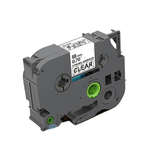 10 PCs kompatibel mit Tack Acrylkleber Tze S141 wasserdichtes Etikettband anklöpfen schwarz auf klar 18mm Tze-S141 TZ-S141 Kompatibel mit PT-1000 von VVHKMSIL