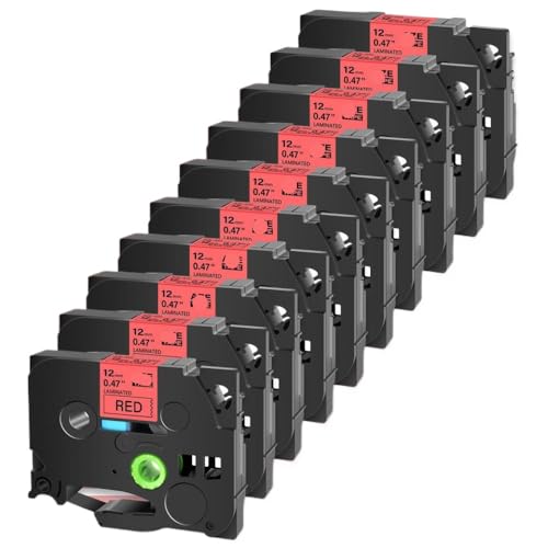 10pk schwarz auf rotem Etikett kompatibel mit TZ TE 10pk schwarz auf rotem Etikett kompatibel mit TZ TE von VVHKMSIL