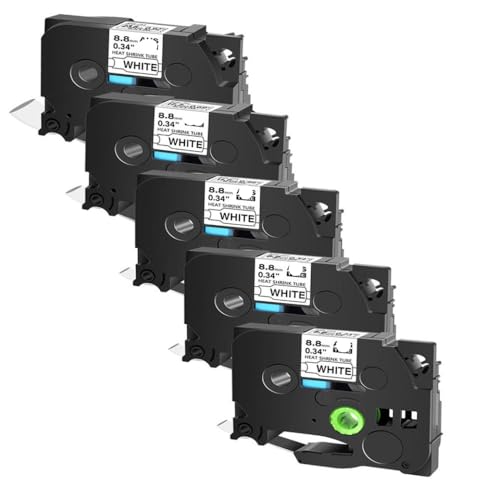 5 pcs Wärmeschrinkrohrklebeband kompatibel mit HSE 231 631 HSE-251 HSE-241 Beschriftungsdrucker(221) von VVHKMSIL