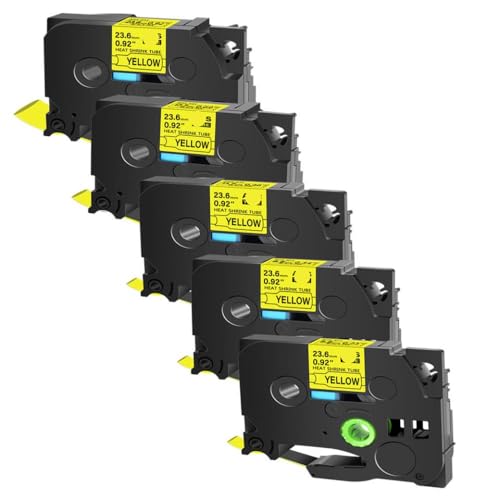 5 pcs Wärmeschrinkrohrklebeband kompatibel mit HSE 231 631 HSE-251 HSE-241 Beschriftungsdrucker(651) von VVHKMSIL