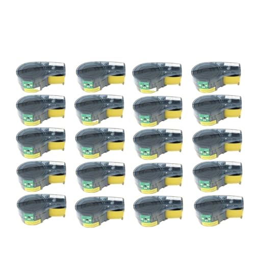 Kompatibel mit Brady M210 M211 Label-Druckermodelle Versionsetikett Kartusche M21-750-427 19,1 mm schwarz auf Weiß(20 Pcs) von VVHKMSIL