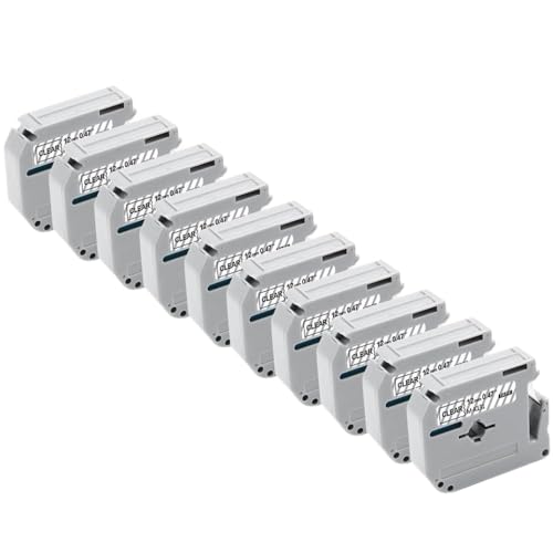 VVHKMSIL 10pk 12mm Labelbandkapitibel mit MK 231 M-K231 MK231 631 131 Modelle funktioniert mit PT-70 PT-80-Etikettendruckern(Black on Clear) von VVHKMSIL