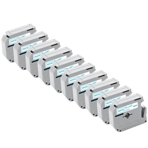 VVHKMSIL 10pk 12mm Labelbandkapitibel mit MK 231 M-K231 MK231 631 131 Modelle funktioniert mit PT-70 PT-80-Etikettendruckern(Blue on White) von VVHKMSIL