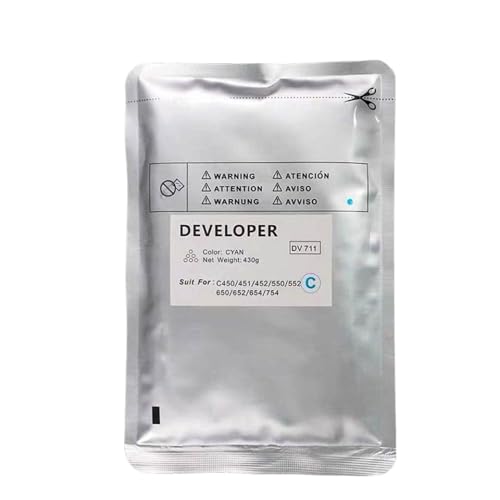 VVHKMSIL 1PCS DV711 Entwicklerpulver kompatibel mit C450 C451 C452 C550 C552 C-650 C652 C654 C754 Drucker(Cyan) von VVHKMSIL