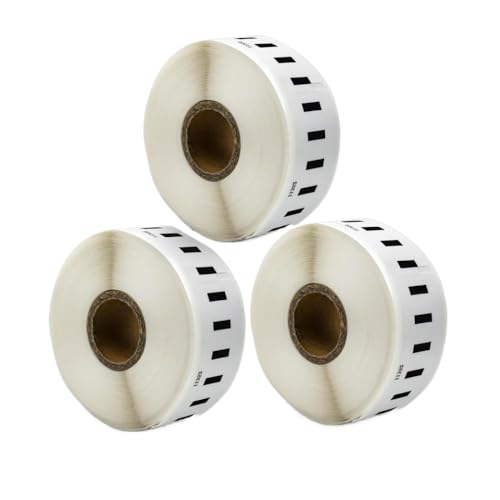 VVHKMSIL 3PK White Label Paper Rolls Kompatibel mit kompatible Verwendung mit Etikettendruckermodellen 99010 99012 99014 11352 11354 11355(11352) von VVHKMSIL
