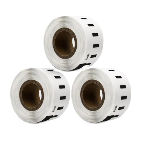 VVHKMSIL 3PK White Label Paper Rolls Kompatibel mit kompatible Verwendung mit Etikettendruckermodellen 99010 99012 99014 11352 11354 11355(99010) von VVHKMSIL
