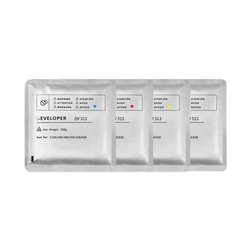 VVHKMSIL 4PCS 250G Entwicklerpulver kompatibel mit C308 C368 C458 C558 C658 C258 DV313 Kompatibel mit kompatible Druckermodelle von VVHKMSIL