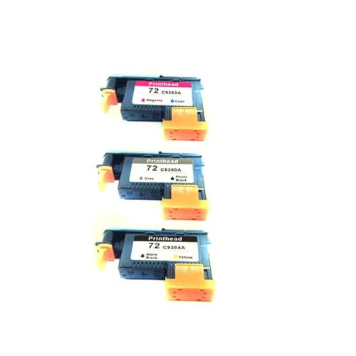 VVHKMSIL 72 PrinThead C9380A C9383A C9384A kompatibel mit 72 Designjet -Druckern, einschließlich T610 T620 T770 T790 T795 T1100 T1120 T1200 T2300 Modelle(1 Set) von VVHKMSIL
