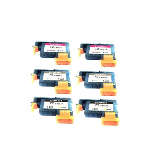 VVHKMSIL 72 PrinThead C9380A C9383A C9384A kompatibel mit 72 Designjet -Druckern, einschließlich T610 T620 T770 T790 T795 T1100 T1120 T1200 T2300 Modelle(2 Set) von VVHKMSIL