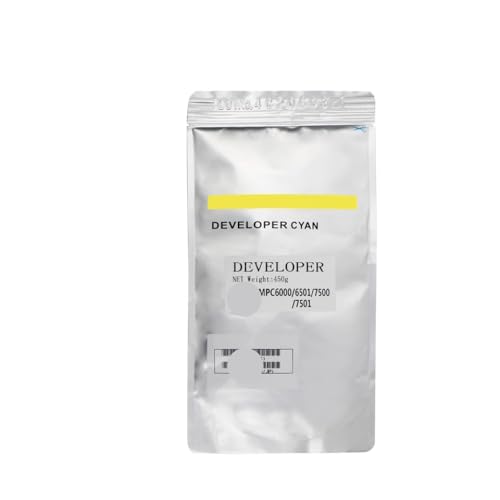VVHKMSIL Entwicklerpulver kompatibel mit MPC6000 MPC6501 MPC7500 MPC7501 Kopiermaschinen 450G(Yellow) von VVHKMSIL