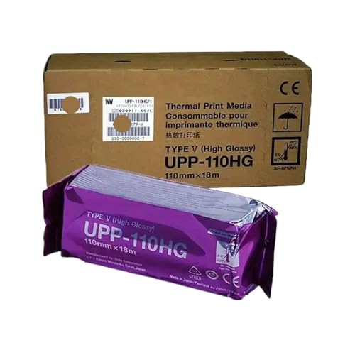 VVHKMSIL Thermalpapier Kompatibel mit Ultraschalldruck, kompatibel mit UPP-110HG 110 mm x 18 m Roll(100 roll) von VVHKMSIL