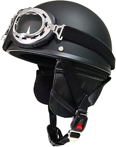 Halbschalenhelm Brain-Cap · Vintage Motorrad Halbhelme Erwachsene Motorrad-Helm Halbschale Jet-Helm Roller-Helm Scooter-Helm Mofa-Helm Retro mit Brille ECE zertifizierter ( Color : 5 , Size : 57-58cm Halbschalenhelm Brain-Cap · Vintage Motorrad Halbhelme Erwachsene Motorrad-Helm Halbschale Jet-Helm Roller-Helm Scooter-Helm Mofa-Helm Retro mit Brille ECE zertifizierter ( Color : 5 , Size : 57-58cm von VVPEC