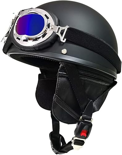 Halbschalenhelm Brain-Cap · Vintage Motorrad Halbhelme Erwachsene Motorrad-Helm Halbschale Jet-Helm Roller-Helm Scooter-Helm Mofa-Helm Retro mit Brille ECE zertifizierter ( Color : 6 , Size : 59~60cm Halbschalenhelm Brain-Cap · Vintage Motorrad Halbhelme Erwachsene Motorrad-Helm Halbschale Jet-Helm Roller-Helm Scooter-Helm Mofa-Helm Retro mit Brille ECE zertifizierter ( Color : 6 , Size : 59~60cm von VVPEC