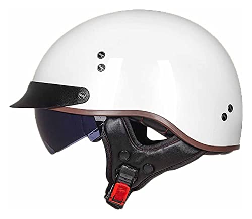 Retro Oldtimer Halbschale Jet-Helm Halbschalenhelm Mit ECE Genehmigt Brain-Cap Halbschale Roller-Helm mit Visier Scooter-Helm Chopper Helm Moped Helm Retro für Erwachsene Herren Damen (Color : P, Si Retro Oldtimer Halbschale Jet-Helm Halbschalenhelm Mit ECE Genehmigt Brain-Cap Halbschale Roller-Helm mit Visier Scooter-Helm Chopper Helm Moped Helm Retro für Erwachsene Herren Damen (Color : P, Si von VVPEC