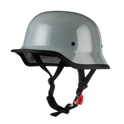 VVPEC Halbschalenhelm mit ECEDOT, Retro Helm Jethelm, Jet-Helmhalbhelm Scooter-Helm Offenem Helm Chopper Helm Für Herren Damen Jethelme Brain-Cap Retro Halbschalenhelm(4,M=57~58cm) von VVPEC