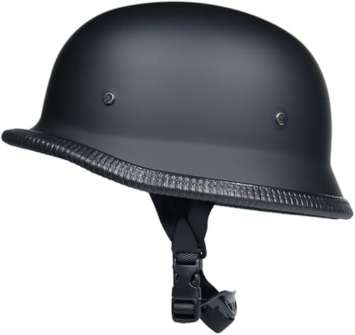 VVPEC Motorrad Helmets Brain-Cap Halbschale Jet-Helm Motorrad-Helm Roller-Helm Scooter-Helm Mofa-Helm Chopper Retro Cruiser Vintage ECEDOT-Zertifizierung(2,M(57~58CM)) von VVPEC
