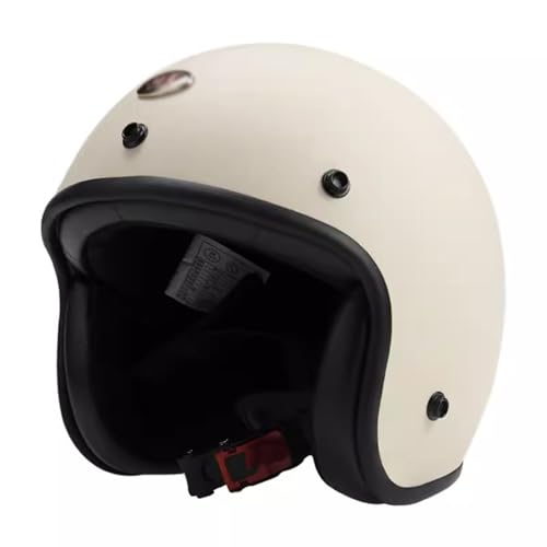 VVPEC Retro Oldtimer Jethelme Halbschale Jet-Helm Motorrad-Helm Brain-Cap,DOTECE-Zulassung Halbschale Motorrad-Helm Jet-Helm Roller-Helm Scooter-Helm Retro Motorrad Half Helm(7,M=57~58cm) von VVPEC
