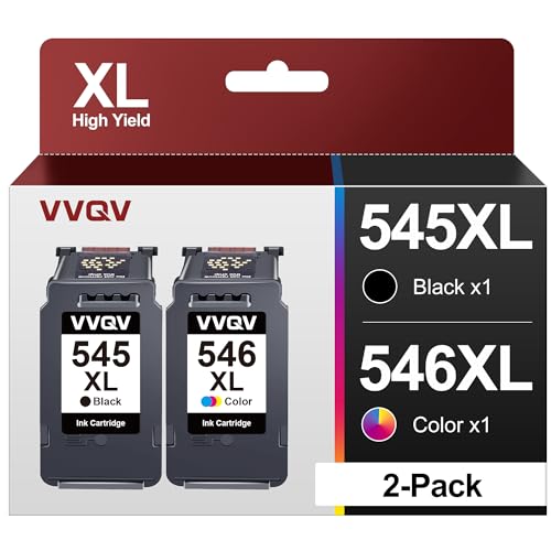 VVQV PG-545 CL-546 XL PG-545XL CL-546XL Ersatz für Canon Druckerpatronen 545 546 Multipack für Canon Pixma MX495 TR4550 TS3350 TS3150 TR4551 MG2550s MG2555s TS3151 MG3050 MG2950 TS205(Schwarz, Farbe) von VVQV