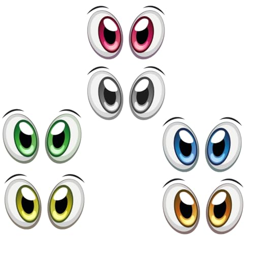 6 Paar Augen Aufkleber, Augen Zum Aufkleben für Die Dekoration von Staubsauger Mähroboter Kehrmaschinen und Mülltonnen Spielzeugautos 6 Paar Augen Aufkleber, Augen Zum Aufkleben für Die Dekoration von Staubsauger Mähroboter Kehrmaschinen und Mülltonnen Spielzeugautos von VVQWCY