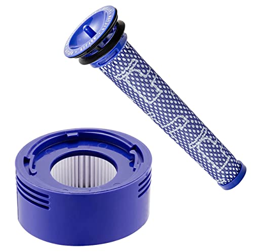 Ersatzfilter für Dyson V7, V8 Animal und Absolute kabelloser Staubsauger, Ersatzteile 96566101 und 96747801, 1 Nachfilter und 1 Vorfilter von VVSUN