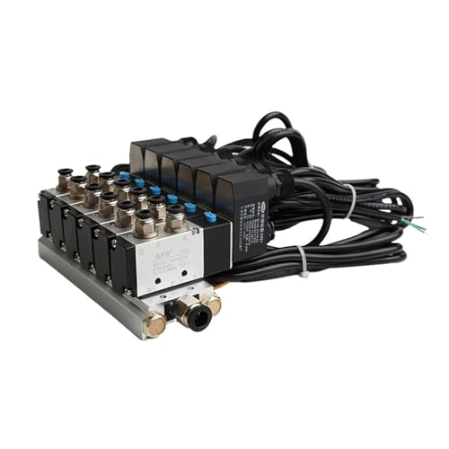 Explosionsgeschützte Magnetventilkombination DC24V 2 Positionen 5-Wege-Pneumatik-Magnetventil Verteilerventilgruppe AC220 110V(Dc24v 10 in 10 Out) von VVTVFEUH