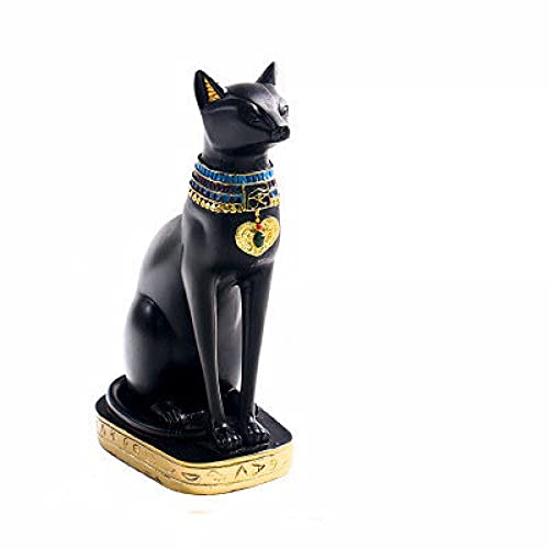 Ägyptische Katze Figur Statue Dekoration Göttin Bastet Inkarnation Katze Gott Vintage Ägyptische Katze Büro Desktop Dekor Handwerk,S von VVW&LIU