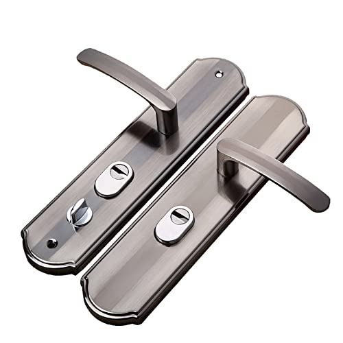 VVW&LIU Aluminiumlegierung Türgriff Universal Sicherheitstürgriff Paarschloss Verdickter Plattengriff Türschloss Haushaltsbeschläge,Silber von VVW&LIU