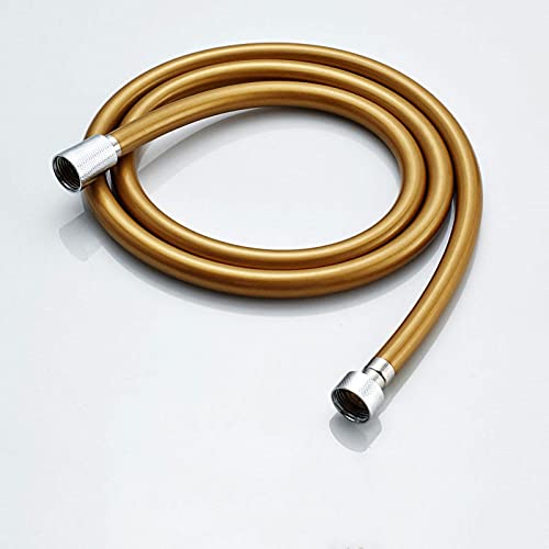 VVW&LIU Bathroon Sanitärschläuche PVC Kunststoff 150cm/200cm Brauseschlauch Handbrause Ersatz Flexibler Duschbrauseschlauch,Gold 2m von VVW&LIU