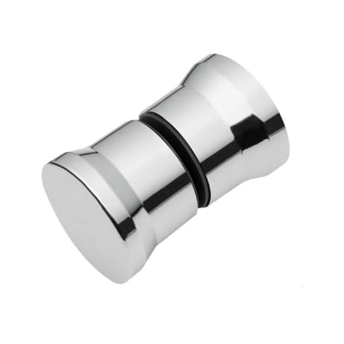 VVW&LIU Duschtürgriff aus Kunststoff, kompatibel mit verschiedenen Türen, Badezimmerzubehör, Glastüren, Einlochgriff, Chrom, H von VVW&LIU