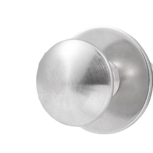 VVW&LIU Einfacher Türknauf aus Edelstahl, rund, weiß, Schubladenknauf, schwarz, selbstklebend, Möbelbeschläge, Tür, Silber von VVW&LIU